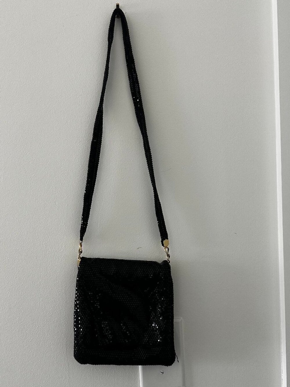 Vintage Black Sequined Bag